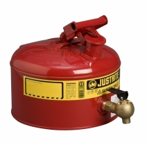 Pojemnik zabezpieczający stalowy, laboratoryjny 9.5 l, kurek spust. 08540, kolor czerwony