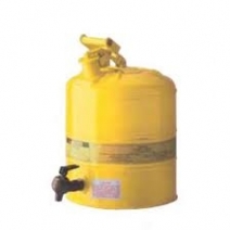 Pojemnik zabezpieczający stalowy, laboratoryjny 9.5 l, kurek spust. 08540, kolor żółty