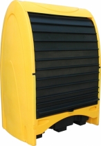 Stanowisko robocze, polietylenowe 250 l, 2 beczki yellow/bleck, bez wanny wychwytowej 