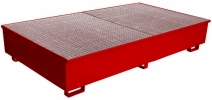 Paleta (wanna) wychwytowa MEGA, stalowa 2*IBC/KTC, 1000 l,  lakierowana